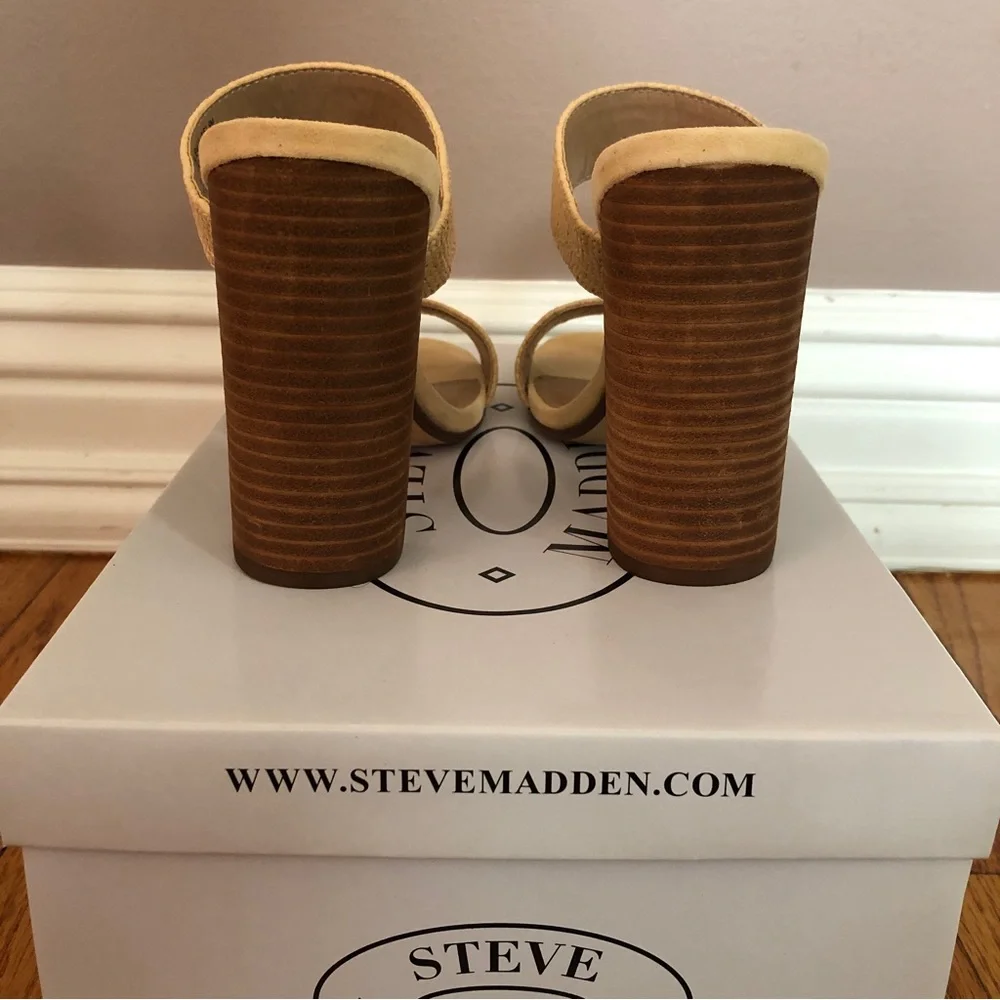 NWT Steve Madden Callen Raffia Heels - Picture 5 of 8